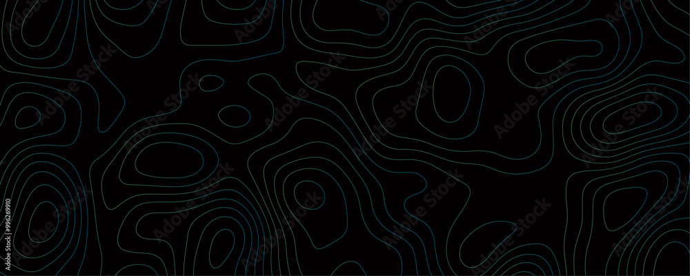 Topographic Map Illustration with Wavy Geometric Contours and Depth Patterns for a Dark Background Outdoor Travel Graphic
Topographic Map Illustration with Wavy Geometric Contours and Depth Patterns for a Dark Background Outdoor Travel Graphic