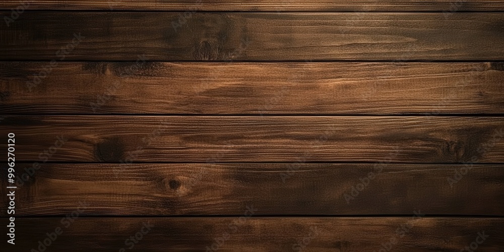 Fototapeta premium Dark Brown Wooden Textured Background for Design