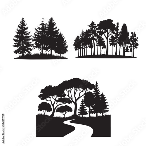 forest tree silhouette