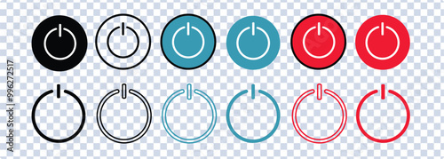 turn on turn off, turn on and off buttons. Vector illustration