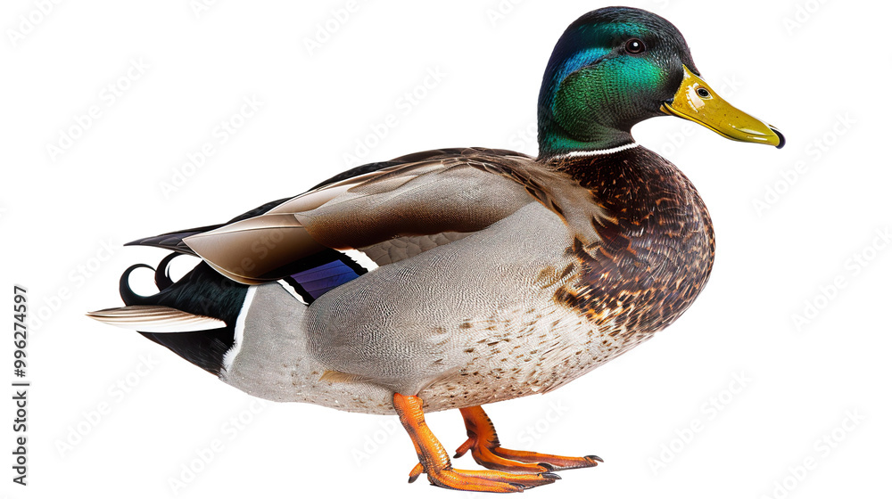 Mallard Duck isolated on transparent background, png Mallard Duck isolated on transparent background, png