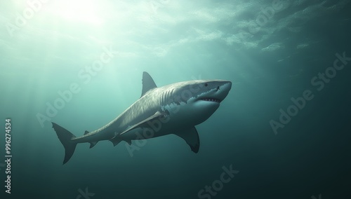 Stunningly beautiful creations, amazing animals that dazzle the eye, and sharks isolated on a gray background