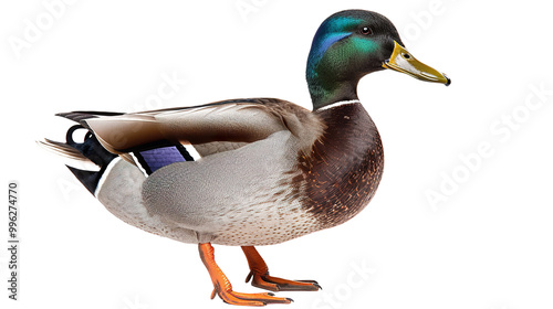 Mallard Duck isolated on transparent background, png