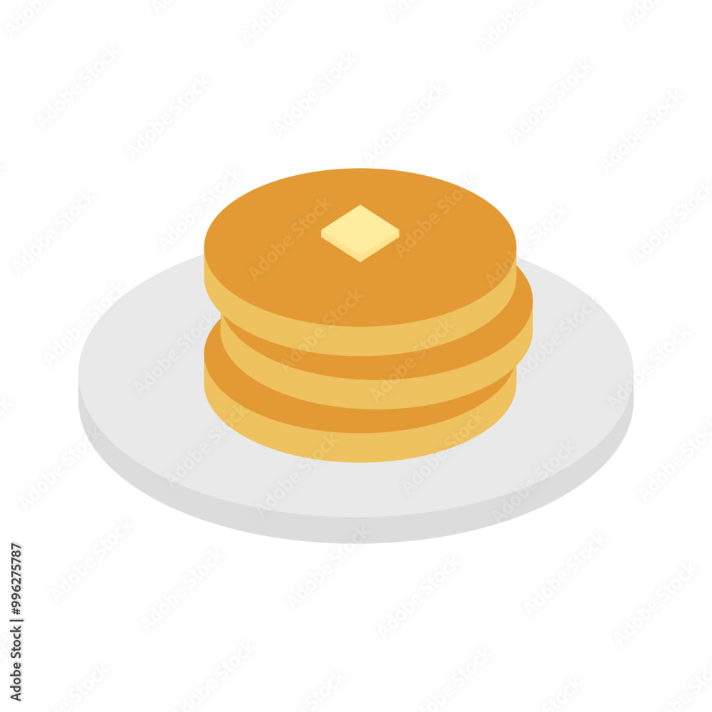 Stack of Pancakes with Butter Topping. Stack of Pancakes with Butter Topping.