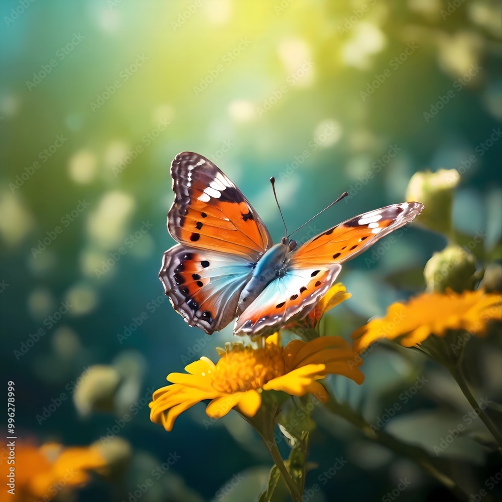 Obraz premium butterfly on flower