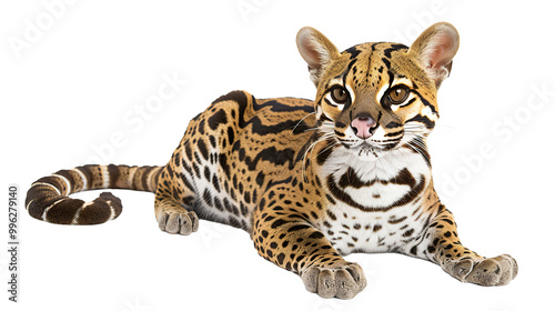 Ocelot isolated on transparent background, png