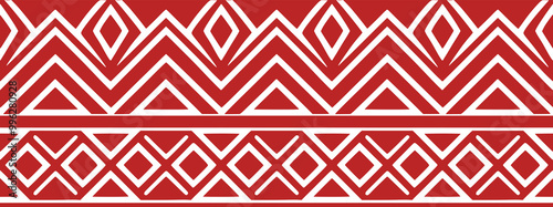 Seamless pattern, ethnic background, geometric ornament, vector design, border	