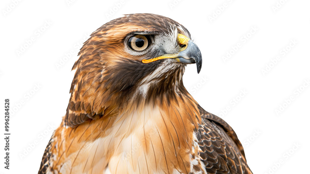 Fototapeta premium Red tailed Hawk isolated on transparent background, png