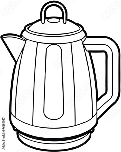 Kettle vector silhouette 