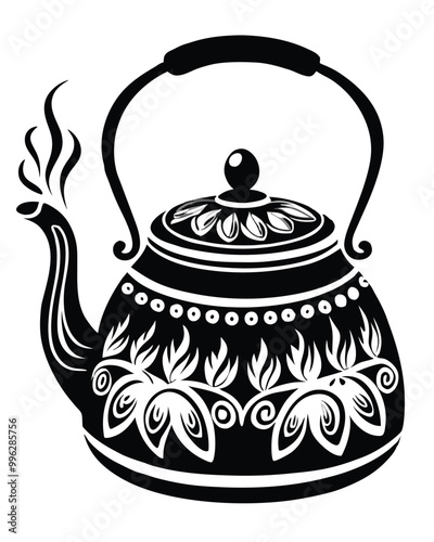 Kettle vector silhouette 