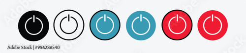 turn on turn off, turn on and off buttons. Vector illustration