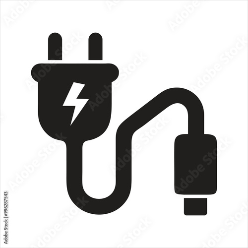 Electric vehicle charger icon. EV charging point. Electric vehicle charging point on stree icon