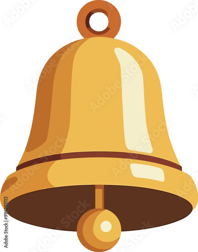 Christmas Jingle Bell Flat Vector Icon