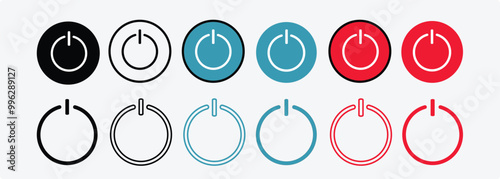 turn on turn off, turn on and off buttons. Vector illustration