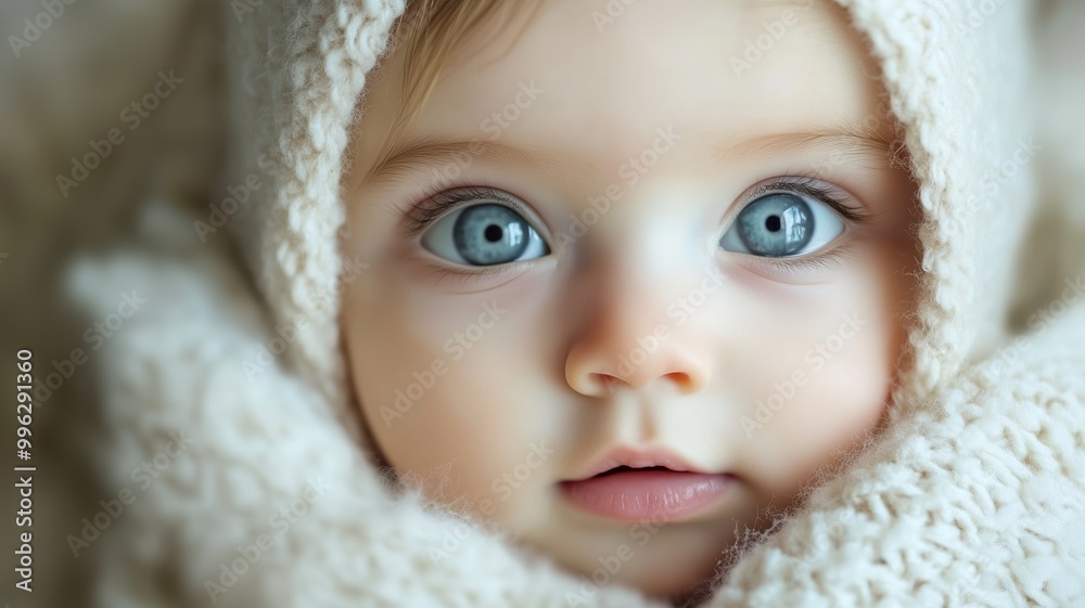 Happy baby smiling against a warm, golden bokeh background, creating a soft and joyful atmosphere. Happy baby smiling against a warm, golden bokeh background, creating a soft and joyful atmosphere.