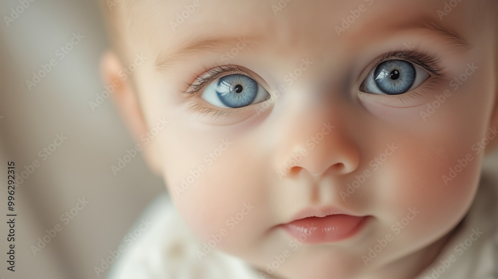 Happy baby smiling against a warm, golden bokeh background, creating a soft and joyful atmosphere. Happy baby smiling against a warm, golden bokeh background, creating a soft and joyful atmosphere.