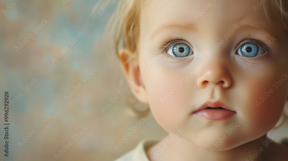 Happy baby smiling against a warm, golden bokeh background, creating a soft and joyful atmosphere. Happy baby smiling against a warm, golden bokeh background, creating a soft and joyful atmosphere.