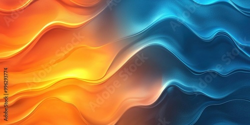 Wavy background with glowing colors. Texture abstract banner. Ai Generative