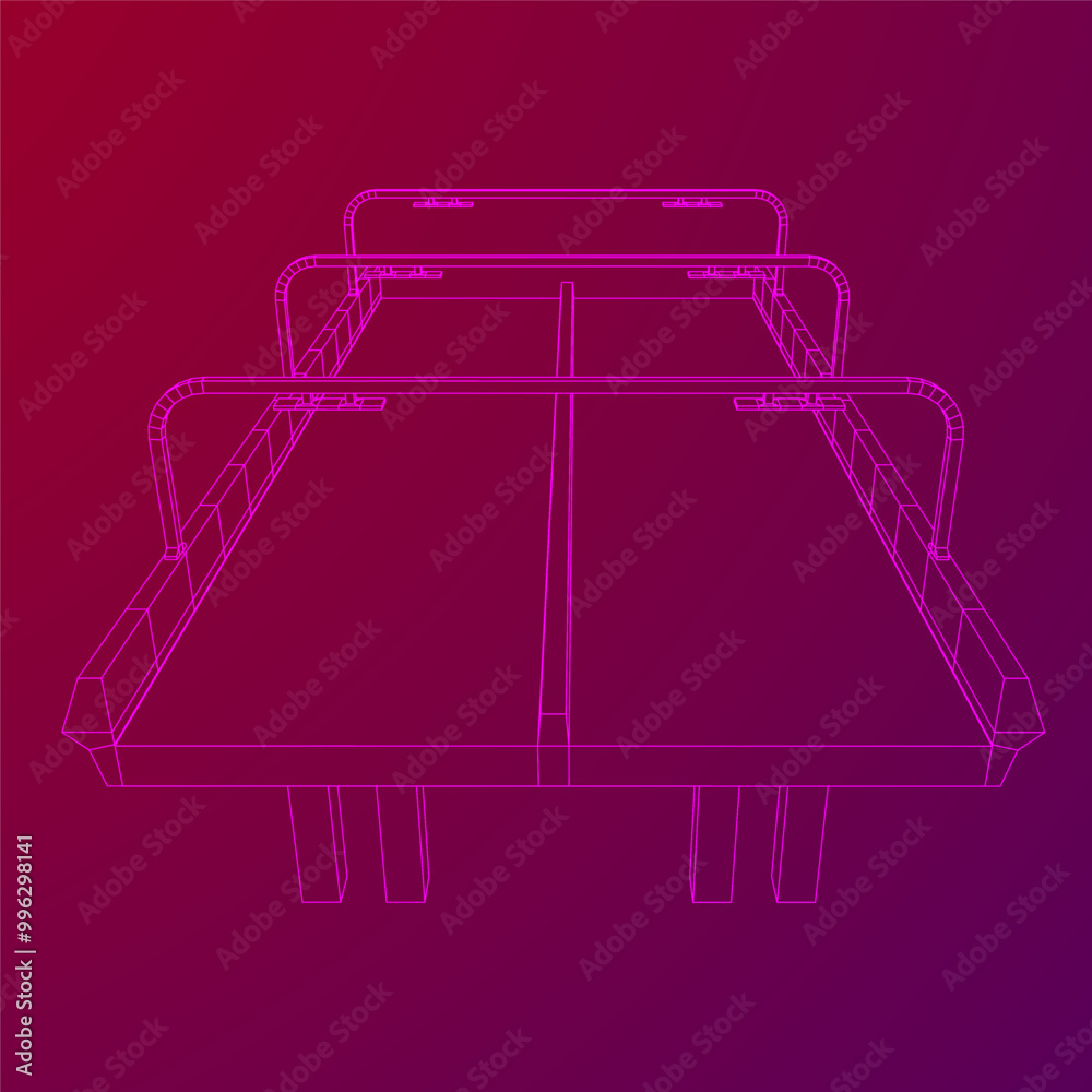 Wireframe Mesh Bridge Highway. Connection Structure. Digital Data Visualization Concept. Vector Illustration. Wireframe Mesh Bridge Highway. Connection Structure. Digital Data Visualization Concept. Vector Illustration.