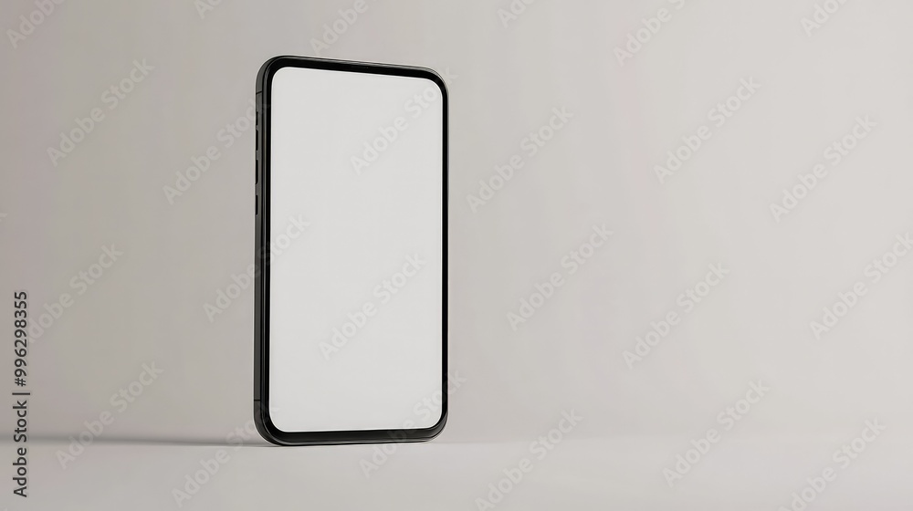 A smartphone with a white screen, set against a pure white background, offering a clean and modern look for digital product presentations. A smartphone with a white screen, set against a pure white background, offering a clean and modern look for digital product presentations.