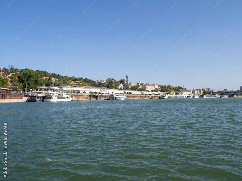 Europe, Serbia, Belgrade, the so-called Concrete Hall with restaurants and boat piers on the Sava in Belgrade. popular meeting place for young people in Belgrade Europe, Serbia, Belgrade, the so-called Concrete Hall with restaurants and boat piers on the Sava in Belgrade. popular meeting place for young people in Belgrade