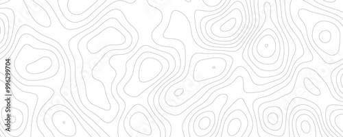 Abstract Terrain Art with Contour Lines and Relief Patterns on a Vintage-Inspired Topography Background 