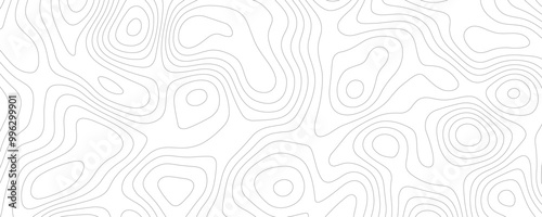 Wallpaper Mural Seamless Topographic Pattern Featuring Wavy Contours and Geometric Grid Lines for a Black and White Geography Map
 Torontodigital.ca