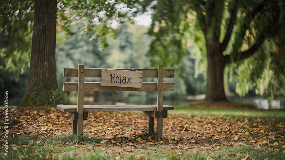 Wooden bench with a Wooden bench with a