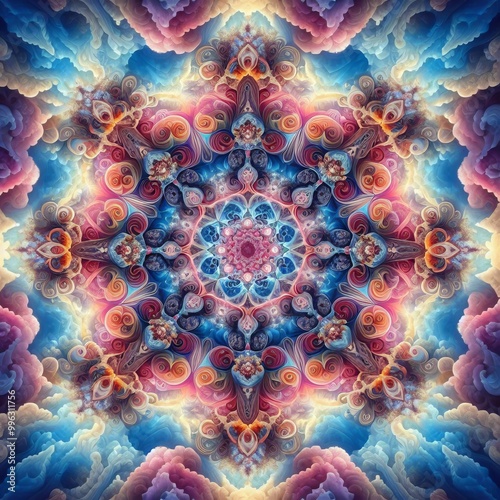 Kaleidoscope Create a kaleidoscope effect by mirroring and repea photo