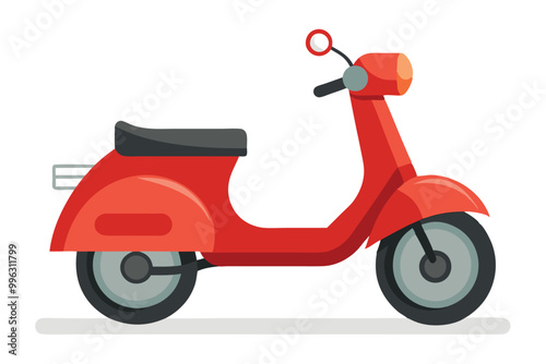 Moped vector illustration isolated on a white background