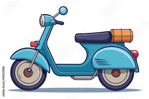 Moped vector illustration isolated on a white background