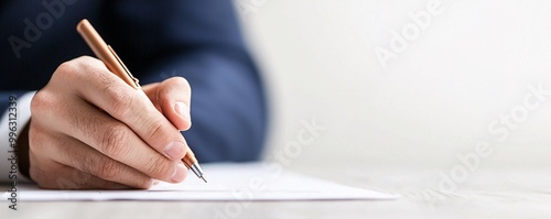 Empowering Small Business Growth - Business Owner Signing Loan Agreement with Growth Chart Symbolizing Capital Investment and Financial Planning Success
