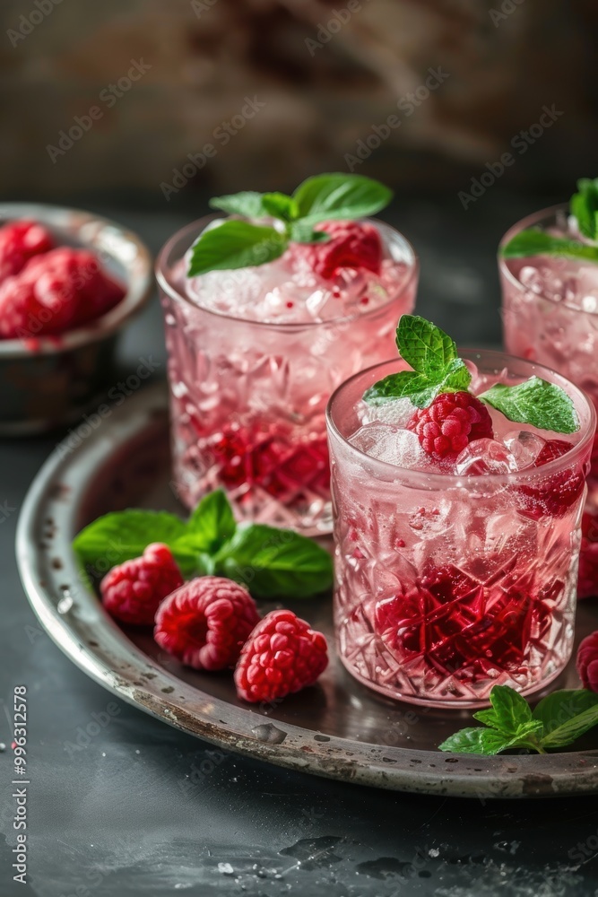 Delicious tasty juice drink with raspberry fruit Delicious tasty juice drink with raspberry fruit