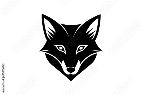 wolf head vector silhouette illustration black animal 