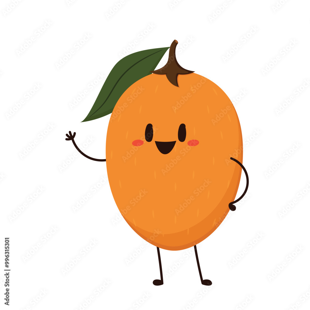 Obraz premium Sapodilla isolated on a white background. Vector illustration, sapodilla character vector.