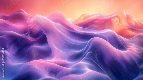 Smooth wave-like textures with flowing purple and blue tones,