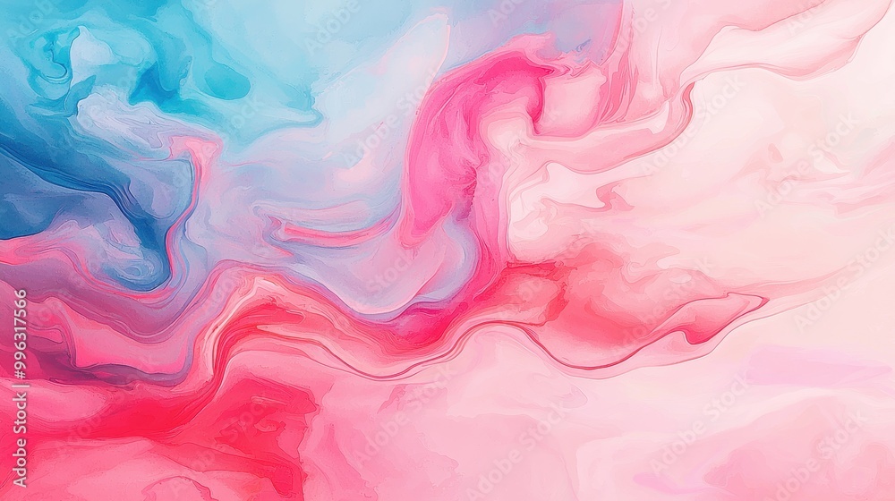Abstract watercolor swirls, soft pastel blend, flat design illustration Abstract watercolor swirls, soft pastel blend, flat design illustration