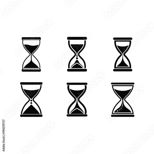Hourglass Generative AI Vector and Line Art Design for Creative Projects 