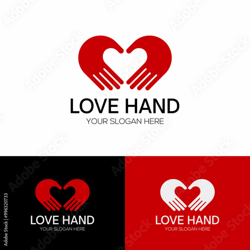love finger hand vector logo