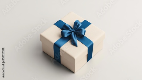 Simple and stylish gift box with a decorative ribbon