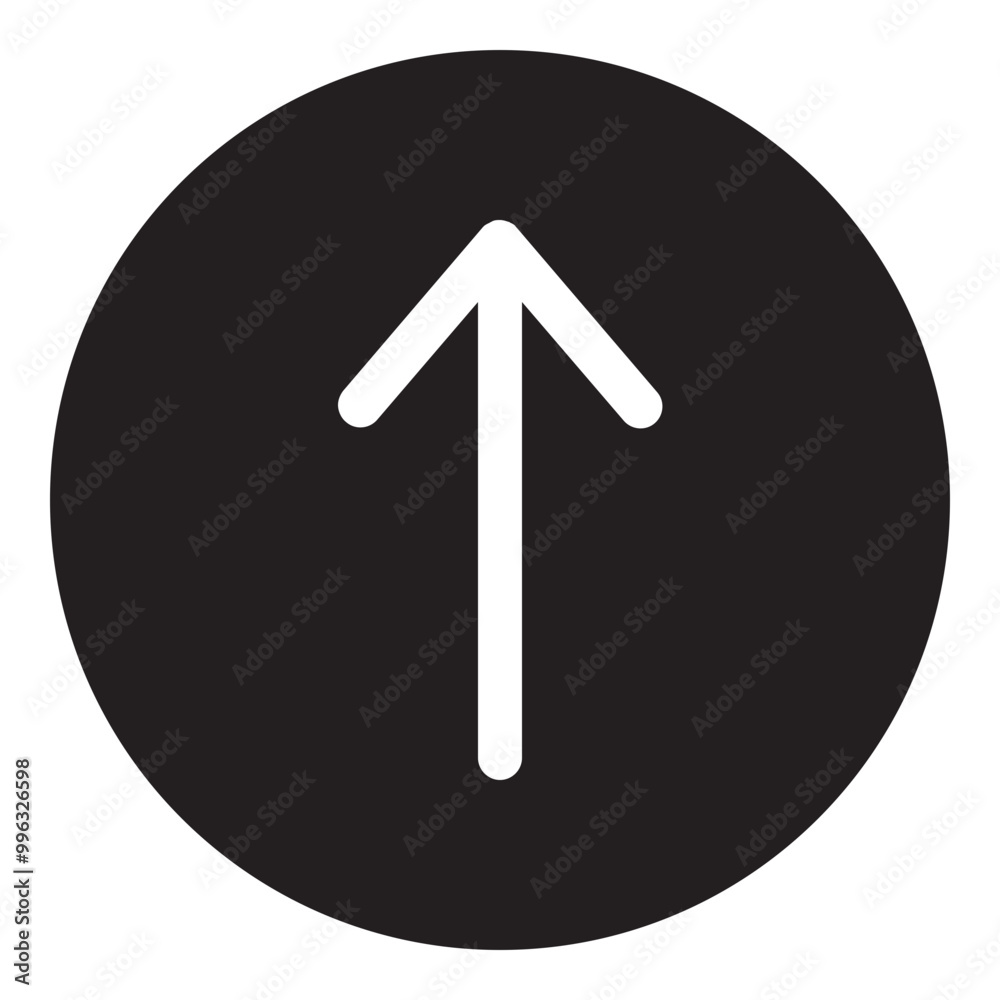 Up Arrow Icon Glyph Style. Simple Direction Symbol Vector Illustration — Pixel-perfect Icon. Up Arrow Icon Glyph Style. Simple Direction Symbol Vector Illustration — Pixel-perfect Icon.