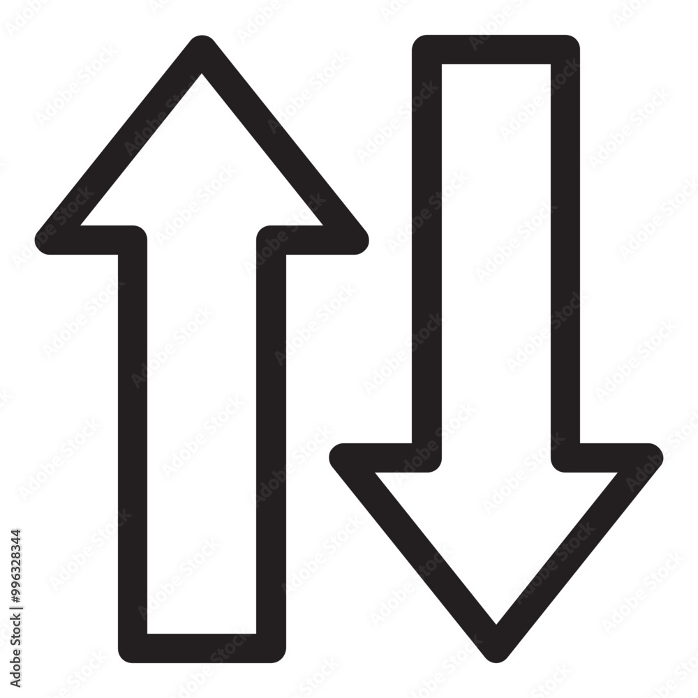 Exchange Arrow Icon Outline Style. Simple Direction Symbol Vector Illustration — Pixel-perfect Icon. Exchange Arrow Icon Outline Style. Simple Direction Symbol Vector Illustration — Pixel-perfect Icon.