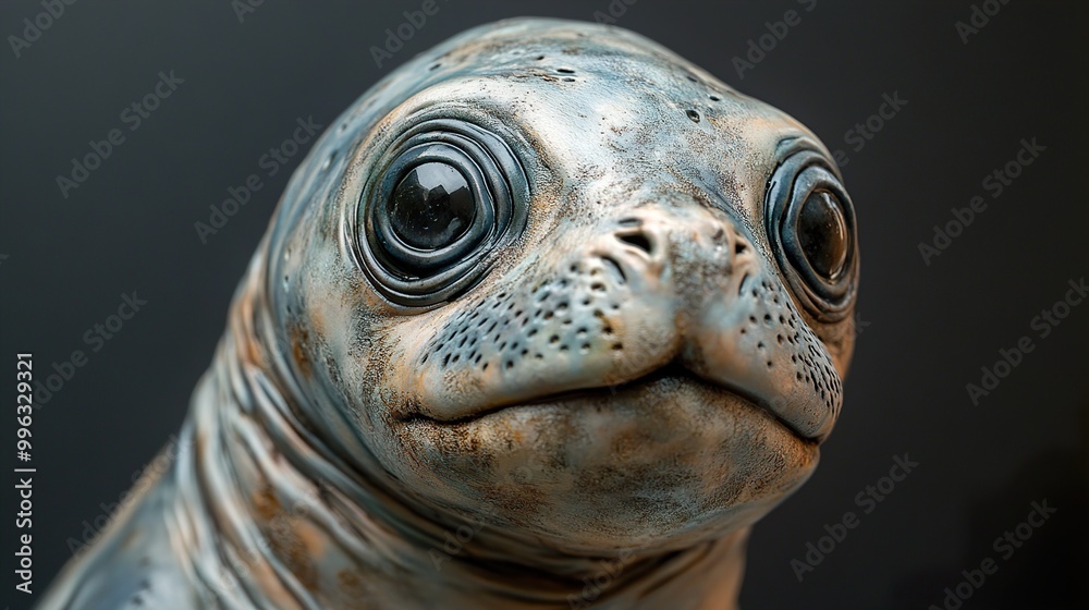 Curious Seal Pup Underwater: A Close-Up Portrait Curious Seal Pup Underwater: A Close-Up Portrait
