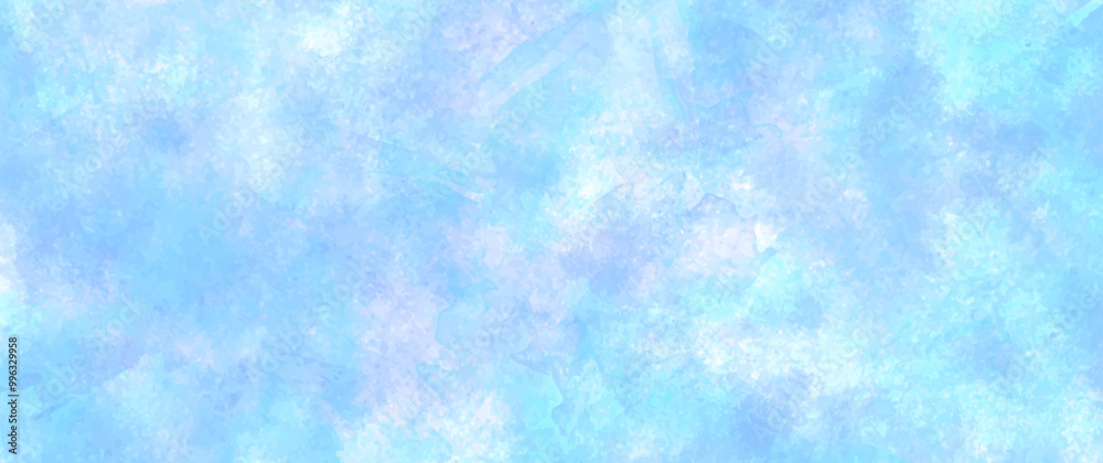 Obraz premium Blue vector watercolor art background with brush strokes for cards, flyers, poster, cover design, invitation. Hand drawn watercolor texture wallpaper.