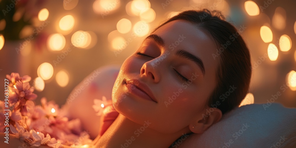 Facial Massage Therapy Session, tranquil environment, calming decor, soft lighting creating a serene atmosphere for relaxation and rejuvenation Facial Massage Therapy Session, tranquil environment, calming decor, soft lighting creating a serene atmosphere for relaxation and rejuvenation