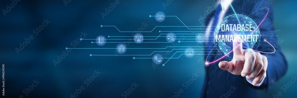 Businessman touch upon the importance of effective database management. This ensures accurate data storage, easy accessibility, and efficient decision-making, ultimately driving business success.