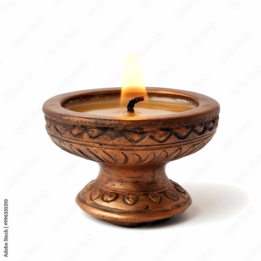 classis diya light isolated at white background classis diya light isolated at white background