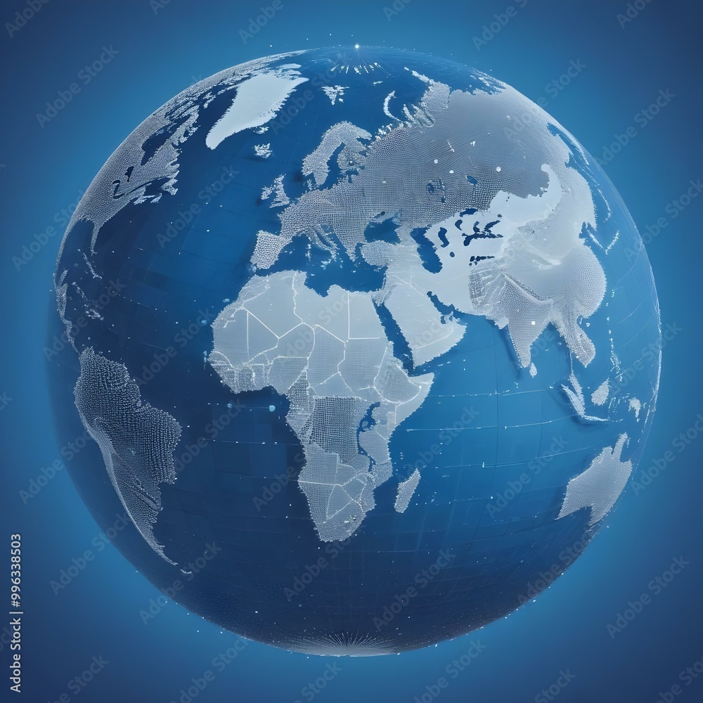 Obraz premium The Future of Global Cartography Digital Maps and Data that Redefine Earth's Boundaries