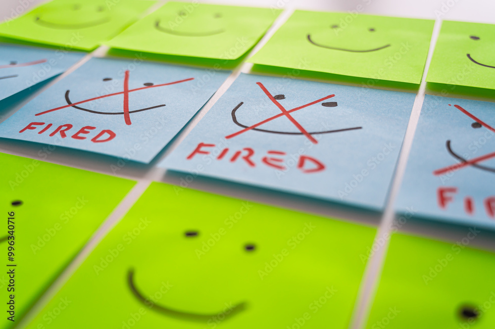 Sheets of paper with smiley faces drawn on them, some with an x drawn on them and the text Sheets of paper with smiley faces drawn on them, some with an x drawn on them and the text