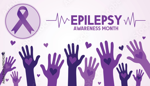 National epilepsy awareness month campaign observed in November banner design concept background 